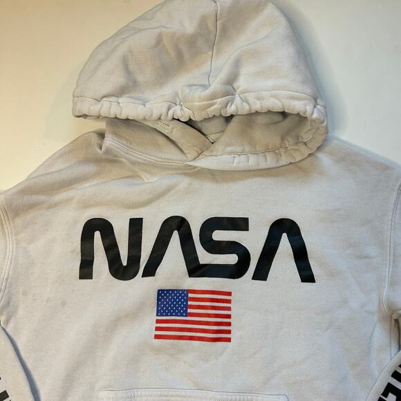 H&M Kids NASA "Explorers Wanted" Hoodie - White - Size 8-10Y - Picture 2 of 6